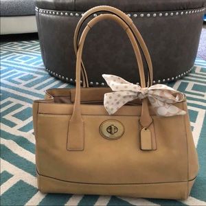 Coach Hampton Madeline Tan Handbag